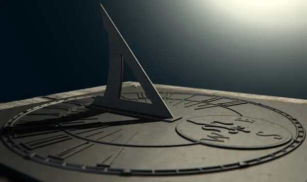 Zegar słoneczny, zagubiony w czasie — Zdjęcie stockowe