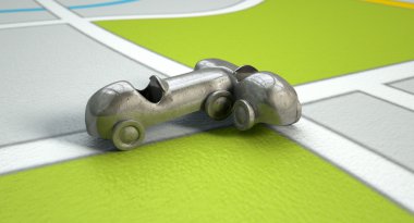 oyuncak araba çarpışma ile GPS harita