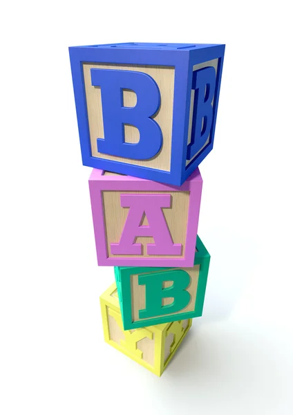 Stacked Baby Blocks — Stock Photo, Image