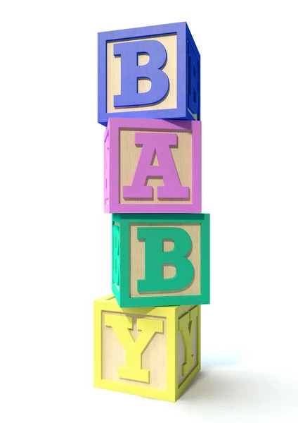 Stacked Baby Blocks — Stock Photo, Image