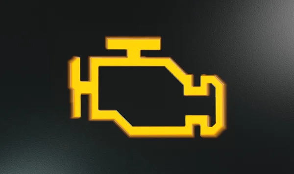 Orange Check Engine Indicator Dash Light — Stock Photo, Image