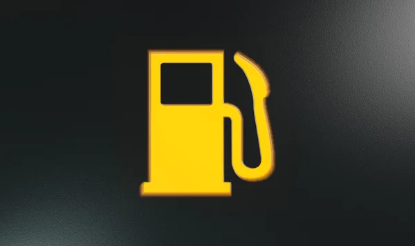 Kontrolka pomlčka oranžový benzin — Stock fotografie