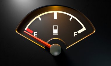 gaz gage ışıklı boş