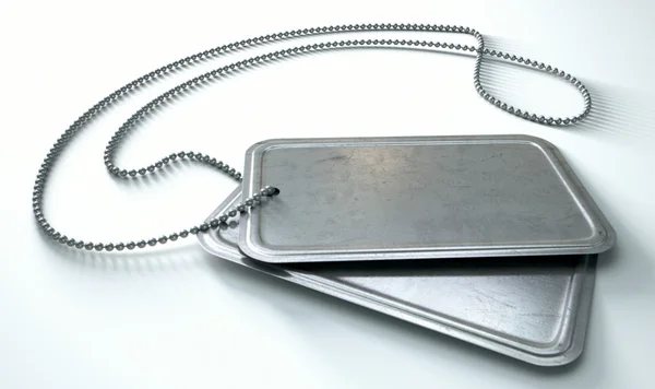 Blank Identity Dog Tags Isolated — Stock Photo, Image