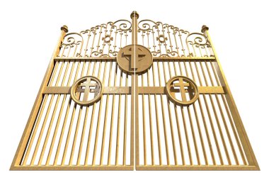 Heavens Golden Gates Isolated clipart