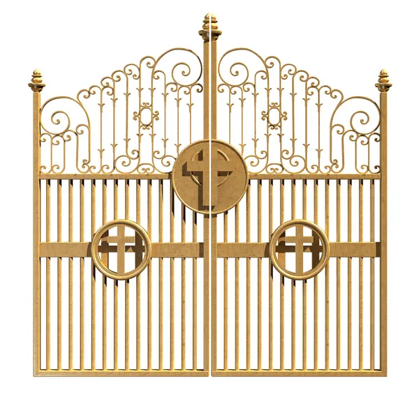 Golden gates elszigetelt ég — Stock Fotó