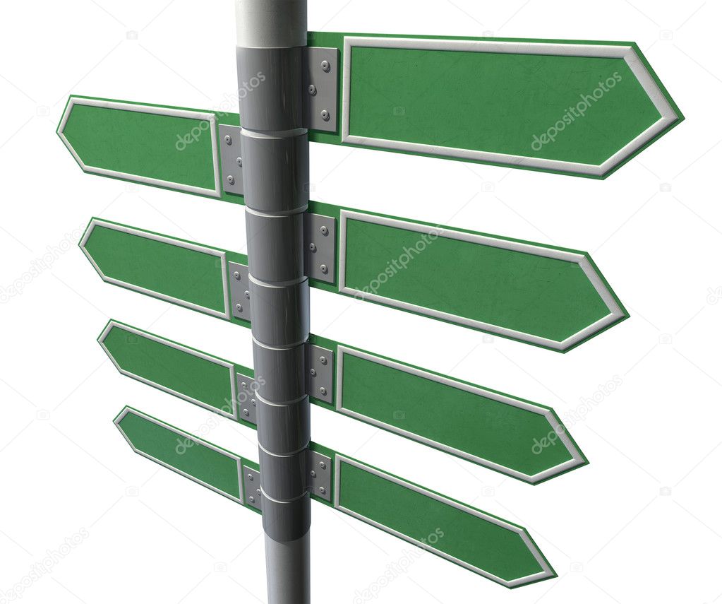Left Right Blank Direction Sign Collection