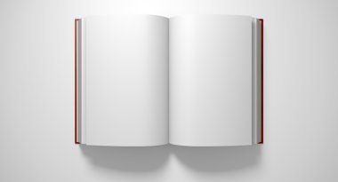 Blank Paged Book Open clipart