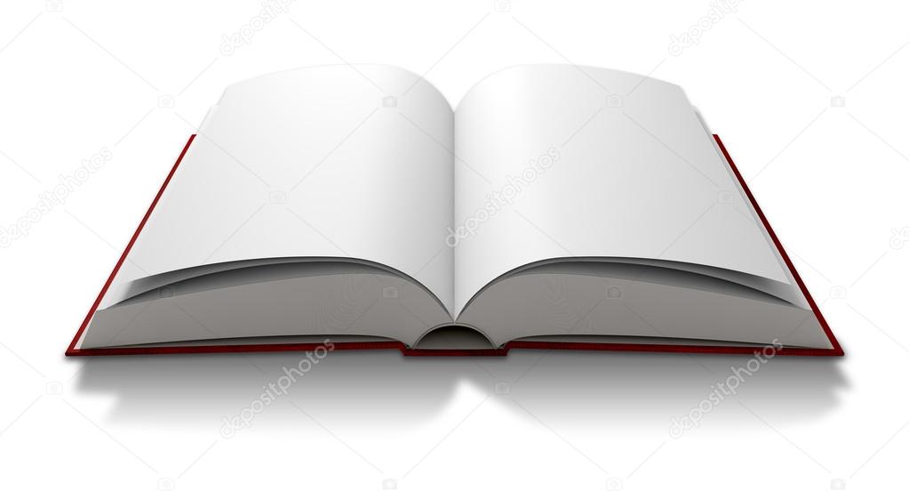 Blank Paged Book Open