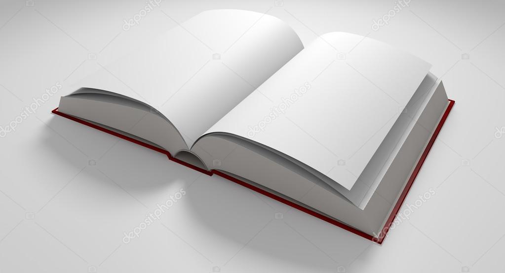 Blank Paged Book Open