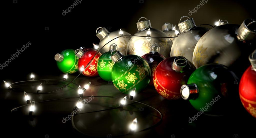 Ornate Christmas Decorations And Lights Stock Photo C Albund