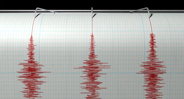 Seismograf seizmická činnost — Stock fotografie