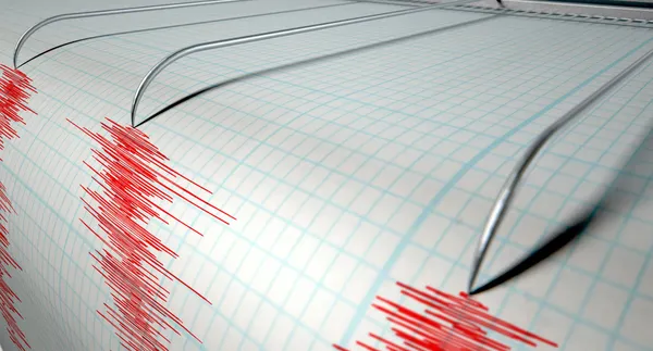 Seismograph σεισμική δραστηριότητα Εικόνα Αρχείου