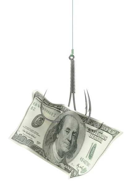 Dollar Banknote Baited Hook — Stock Photo, Image