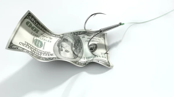 Dolar bancnotă Baited Hook — Fotografie, imagine de stoc