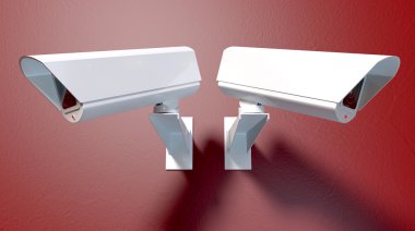 Güvenlik kameraları kırmızı
