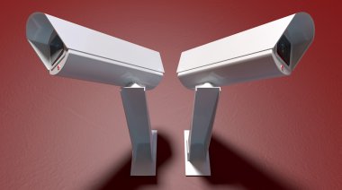 Güvenlik kameraları kırmızı