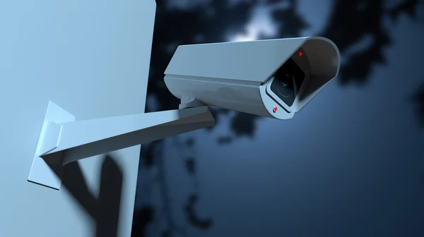 Surveillance Camera In The Night-time — Stock Photo, Image