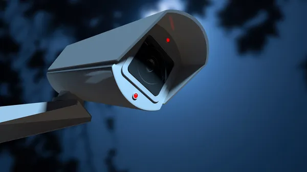 Surveillance Camera In The Night-time Royalty Free Stock Images