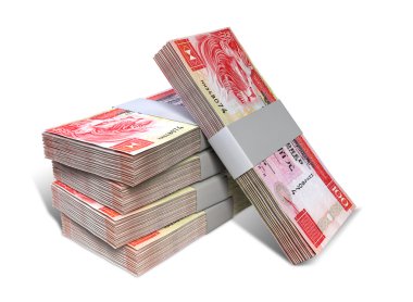 Hong kong Doları notlar demetleri yığını