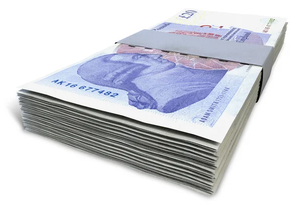 British Pound Sterling Notes Bundles — Stock Photo, Image