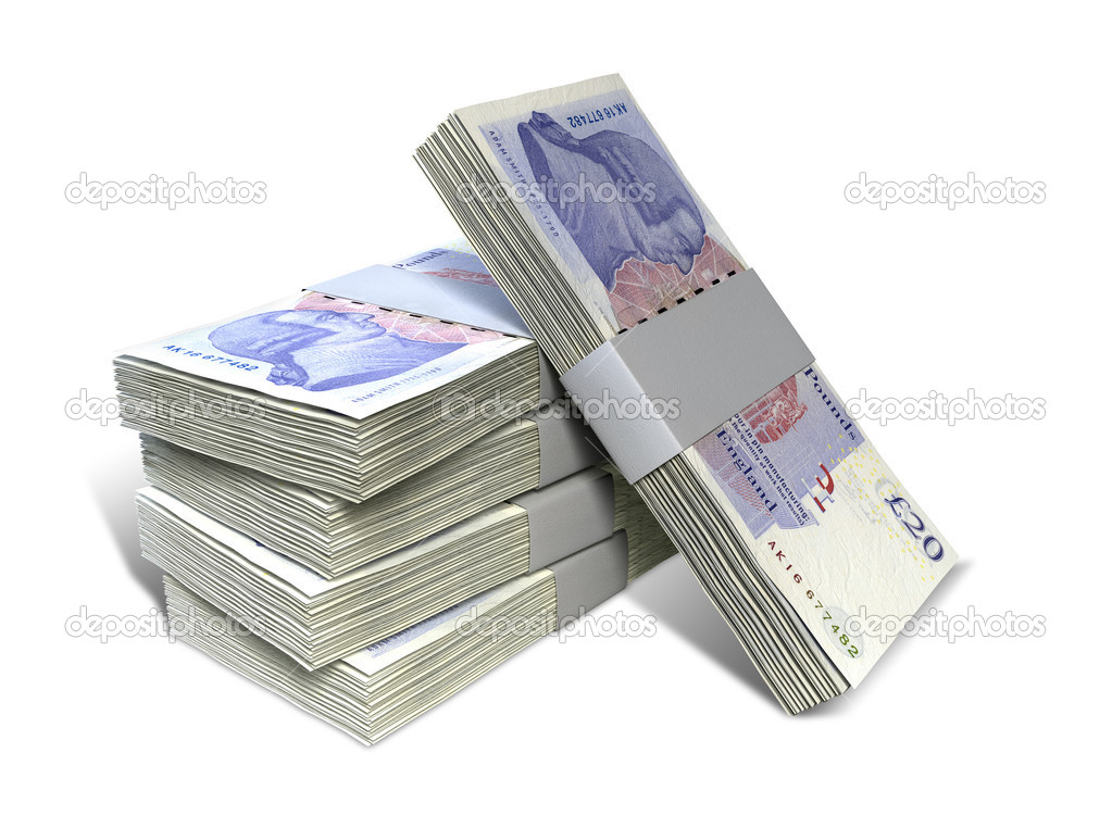 British Pound Sterling Notes Bundles Stack