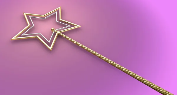 Gold And Silver Magic Wand — Stock Photo, Image