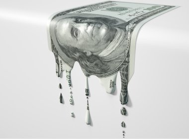 Bizi dolar damlama banknot erime