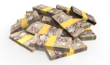 Kanada Doları notlar kazık dağınık