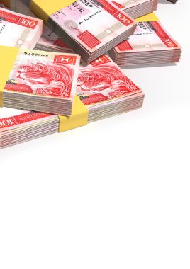 Hong Kong Dollar Notes Scattered Pile clipart
