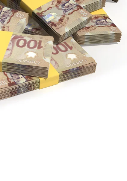 Dollaro canadese Notes Scattered Pile — Foto Stock