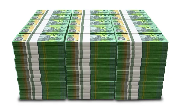 Australian Dollar Notes Pile — Stock Photo, Image