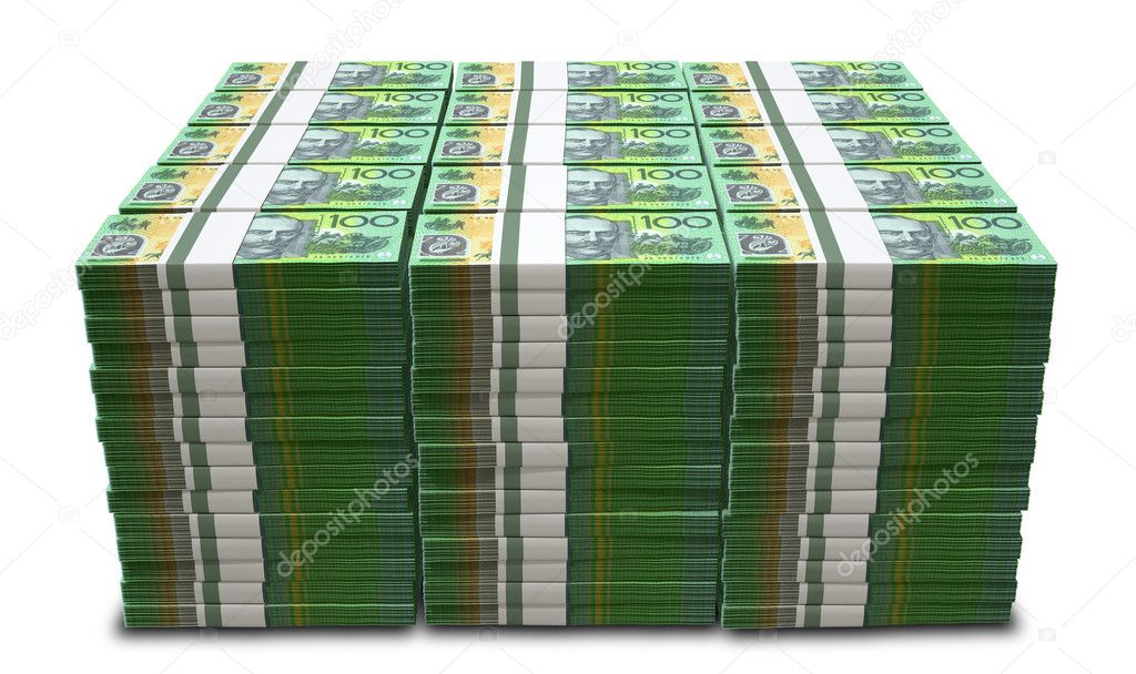 Australian Dollar Notes Pile