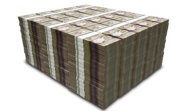 Kanada Doları notlar demetleri yığını