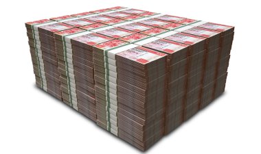 Hong kong Doları notlar demetleri yığını