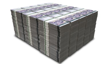 Norveç Kronu notlar demetleri yığını