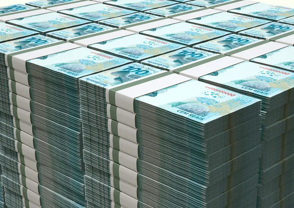 Brazilian real notes — Stock Photo, Image