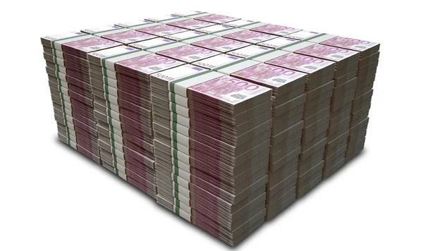 Euro Notes Pile — Stock Photo, Image