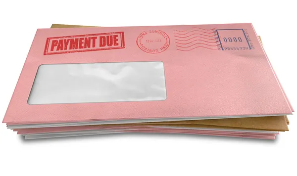 Debt Envelope Stack — Stock Photo, Image