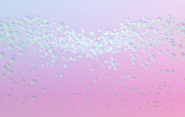 Pembe arka planda, görünmez bir katmanın altında toplanan şeffaf sıvı molekülleri içeren bir bilim konsepti.