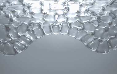 İzole edilmiş bir ışık arka planında deri altındaki eperdermis hücrelerinin bilimsel bir görünümü - 3D