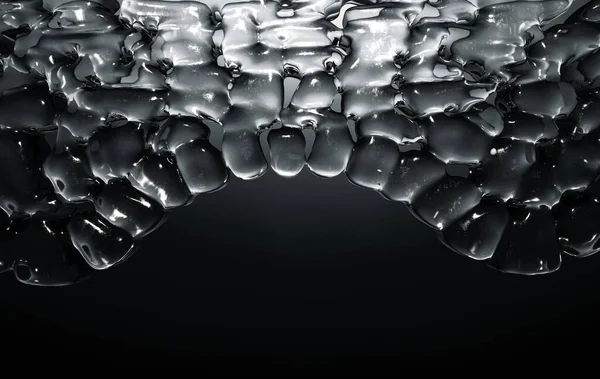 Поперечное Сечение Научный Взгляд Подслой Клеток Эпидермиса Кожей Изолированном Темном — стоковое фото