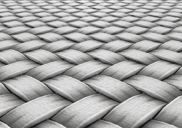 A microscopic view of a simple woven textile - 3D render