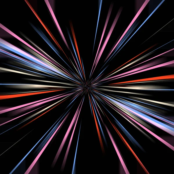 Emitting Beams Multi Color Light Dark Background Enveloping Invisible Spherical — Stock Photo, Image