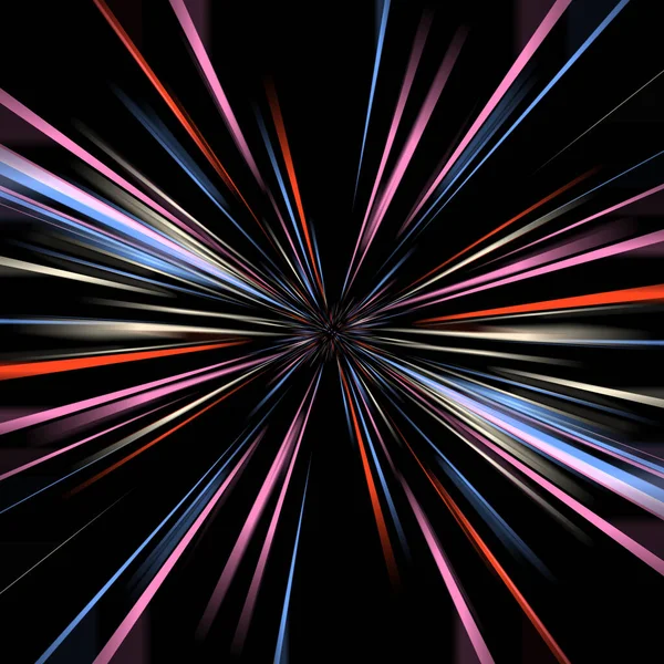 Emitting Beams Multi Color Light Dark Background Enveloping Invisible Spherical — Stock fotografie