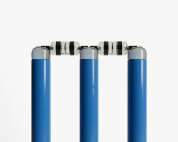 Bilhetes Críquete Eletrônicos Modernos Azuis Com Fianças Fundo Branco Isolado — Fotografia de Stock