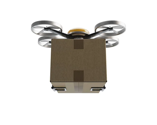 Concepto Que Muestra Dron Volador Que Lleva Una Caja Sobre —  Fotos de Stock