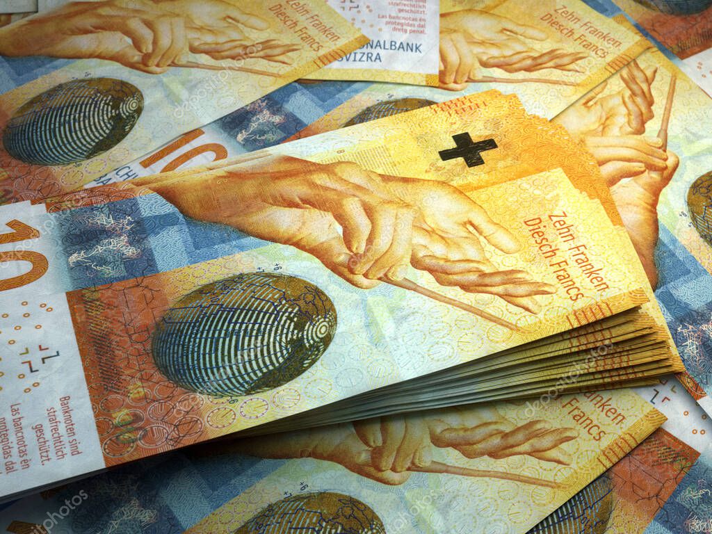 Sviçre Parası Sviçre Frangı Faturaları Chf Banknotları Frank Finans Haber —  Stok Editoryel Fotoğraf © MaksymKapliuk #518256206