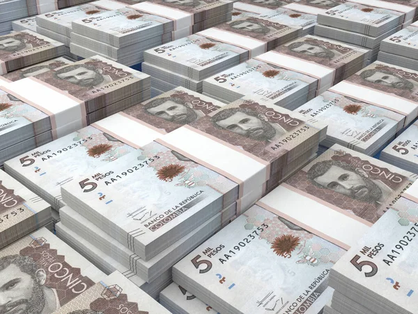 Dinero Colombia Billetes Peso Colombiano Billetes Cop Pesos Negocios Finanzas — Foto de Stock