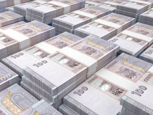 Money Yemen Rial Bills Yer Banknotes 100 Arabic Business Finance — Stock Photo, Image